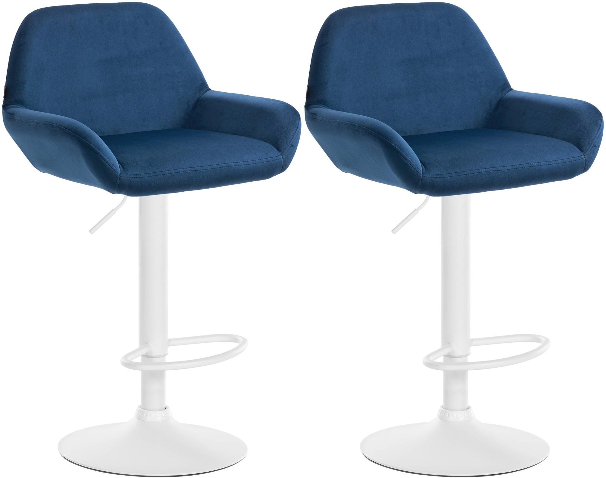 BARHOCKER Braga Set 2-teilig 89-109x51x52 cm Blau - Blau, Textil (51/89/52cm) - furnicato