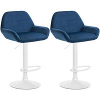 BARHOCKER Braga Set 2-teilig 89-109x51x52 cm Blau - Blau, Textil (51/89/52cm) - furnicato