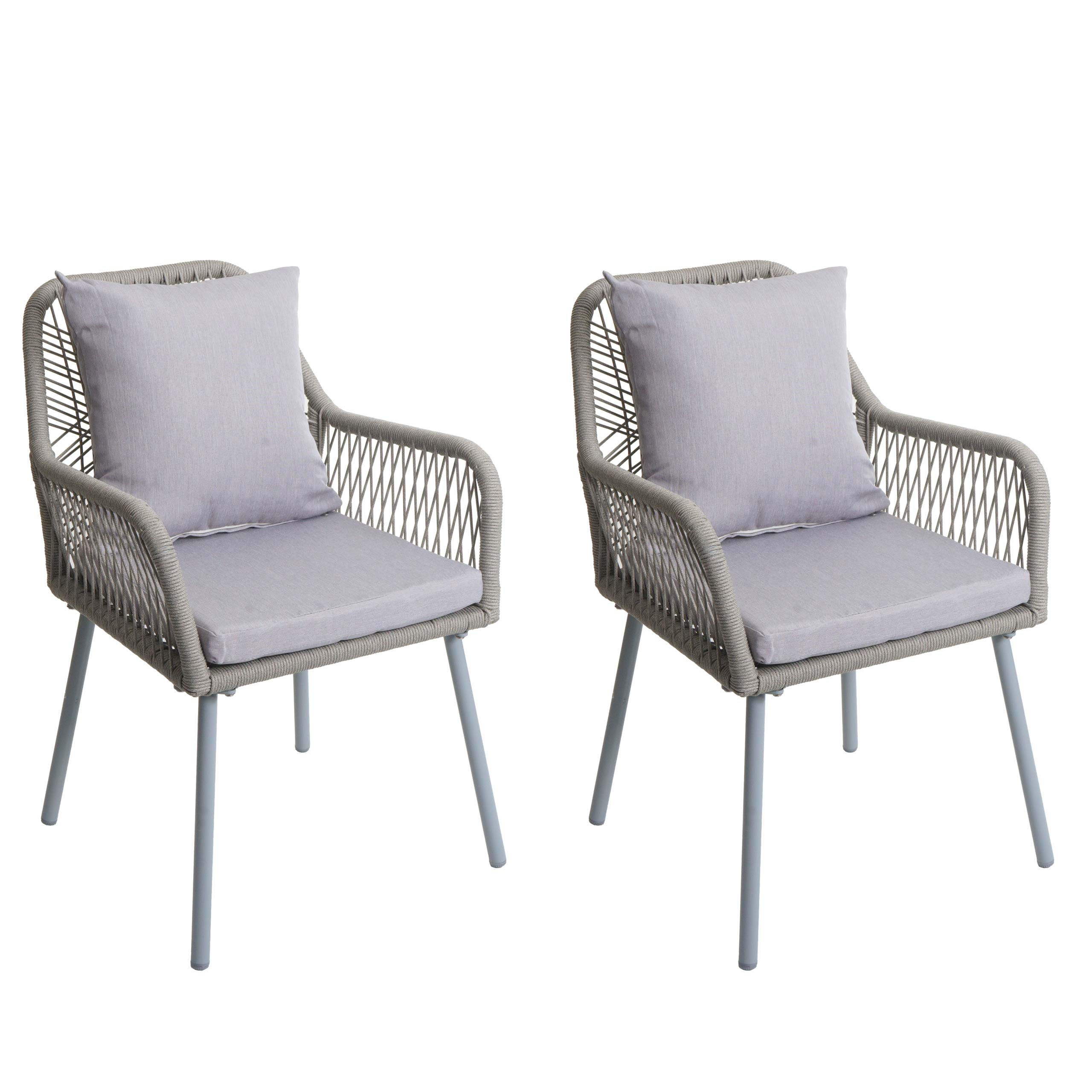 GARTENSTUHL Grau - Grau, Textil (54/81/62cm) - MCW