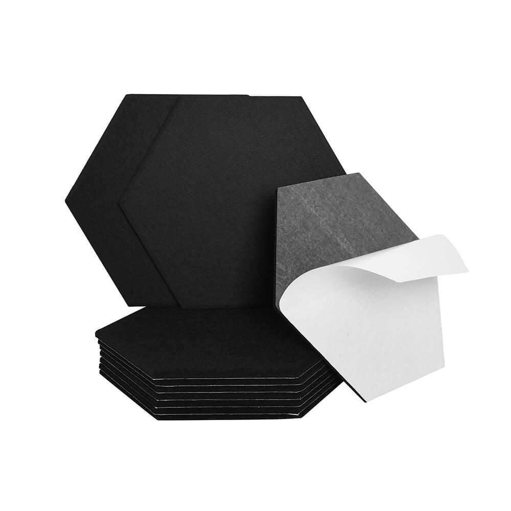 AKUSTIKPLATTEN HEXAGON SILENT - Schwarz, 20 - Schwarz, Kunststoff (35/30.3/1cm) - Home Deluxe