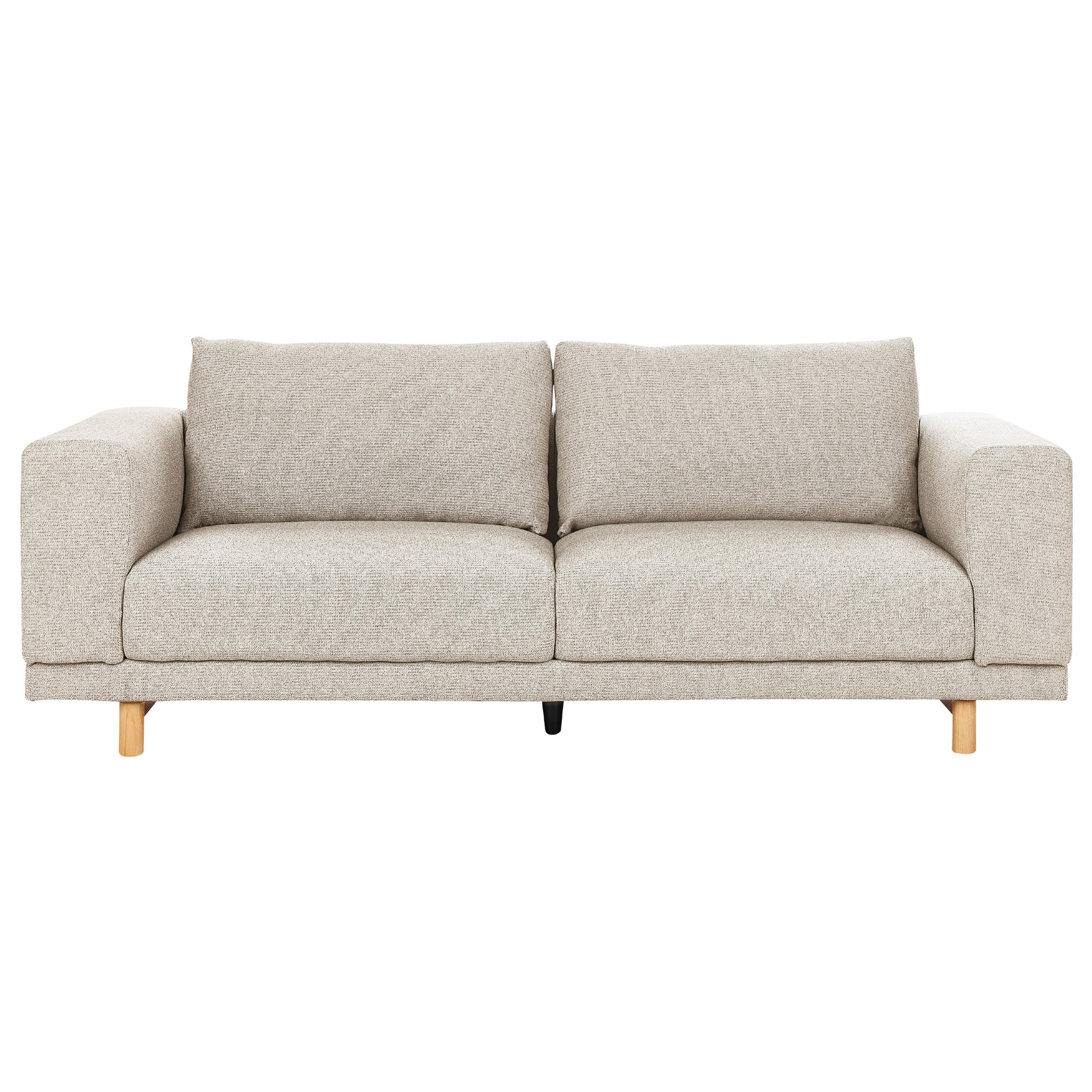 3-SITZER-SOFA Polsterbezug Hellbeige Nivala - Beige, Textil (220/76/84cm) - Beliani