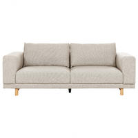 3-SITZER-SOFA Polsterbezug Hellbeige Nivala - Beige, Textil (220/76/84cm) - Beliani