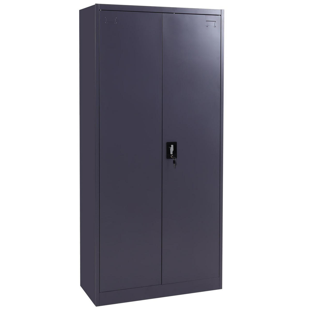 AKTENSCHRANK 185x90x40cm 2 Türen abschließbar Metall Dunkelgrau - Dunkelgrau, Metall (90/185/40cm) - PROREGAL