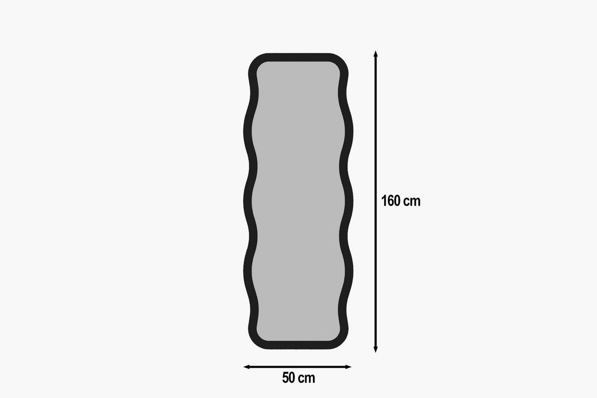 STANDSPIEGEL AROL SCHWARZ OS 91249 - Schwarz, Holzwerkstoff (50/160/2cm) - moebel17