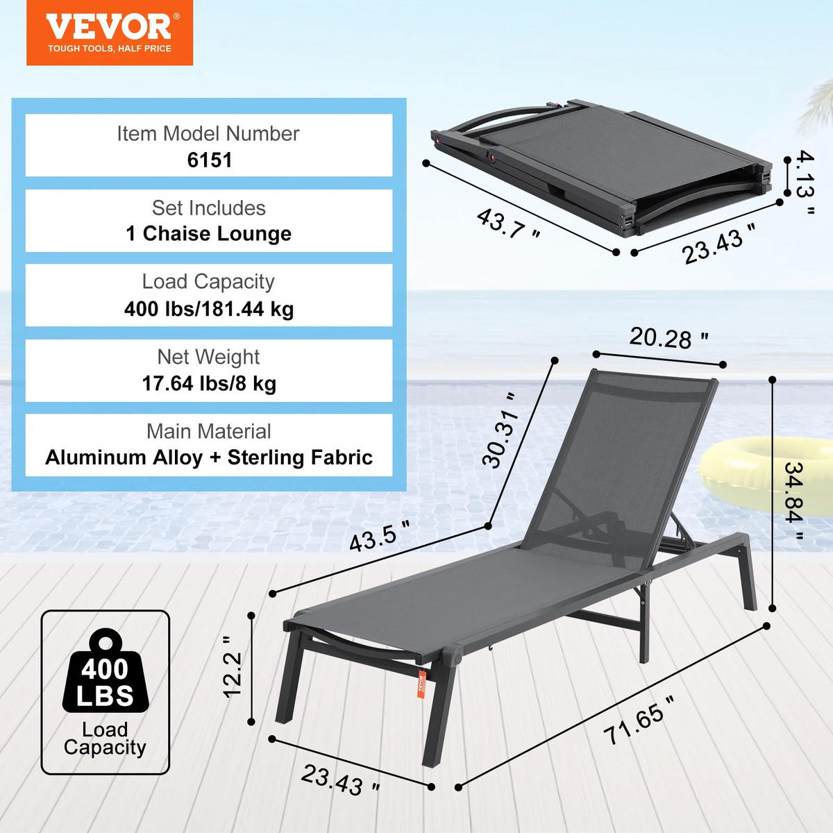 LIEGESTUHL Relax Pro Dunkelgrau - Grau, Textil/Metall (59.52/182cm) - Kaket