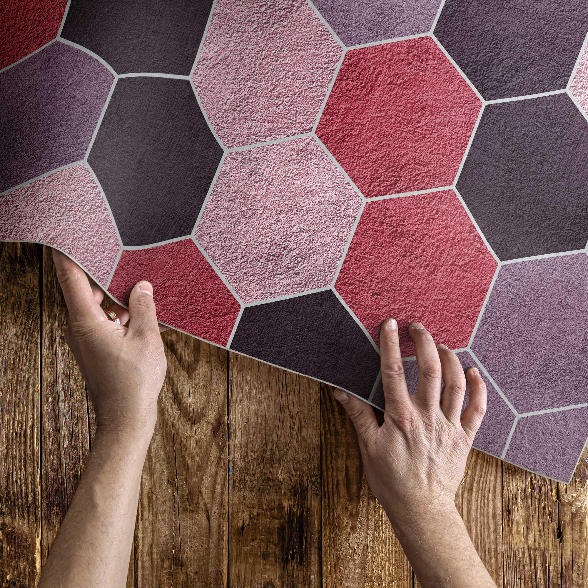 Thumbnail - Wallfluent Teppich, Pink, Kunststoff, 120x180 cm, Teppiche & Böden, Teppiche, Moderne Teppiche