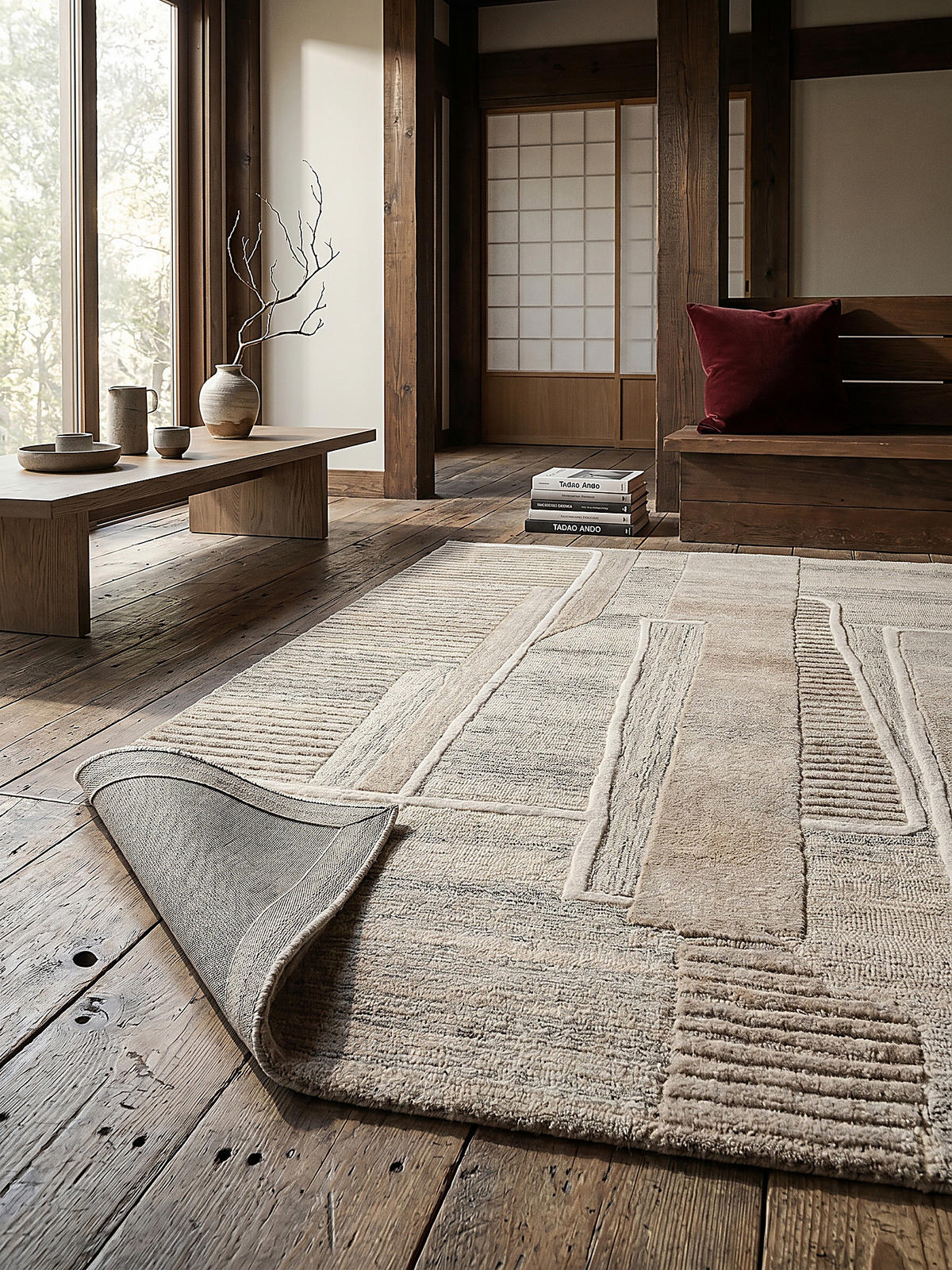 TEPPICH aus Wolle EDALE in Natur, abstrakt, 160 x 230 cm - Beige, Textil (160/230cm) - KADIMA DESIGN