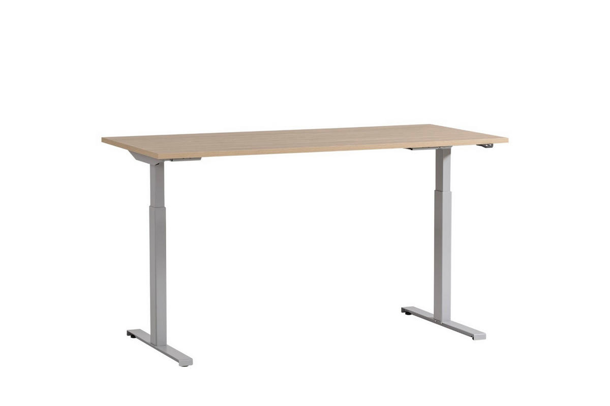SCHREIBTISCH Swan 71-121x160x75 cm Eiche/Weiß - Eichefarben, Holz (75/160/71cm) - PROREGAL