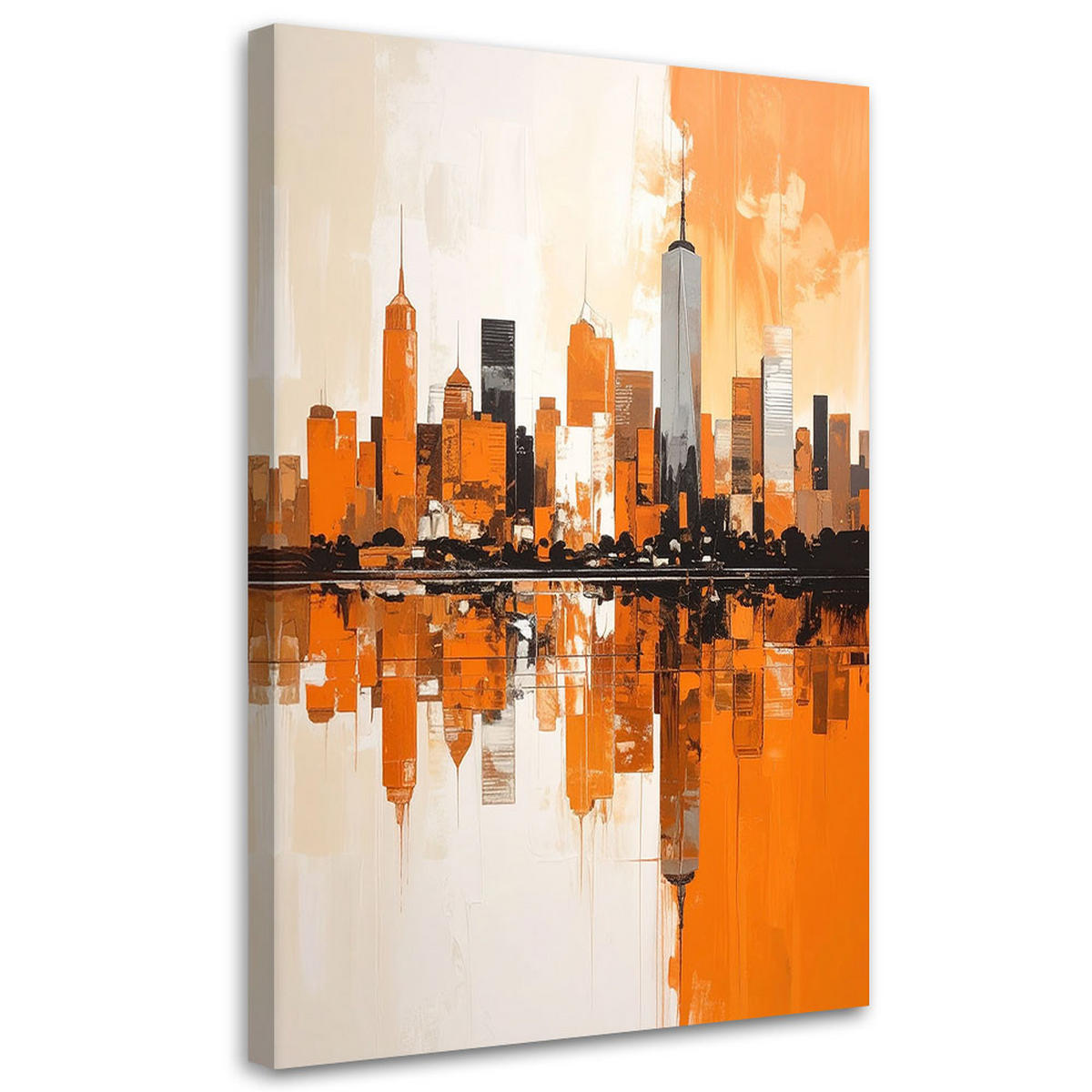 LEINWANDBILD Städte & Architektur 30x45cm - Orange, Textil (30/45cm) - Feeby