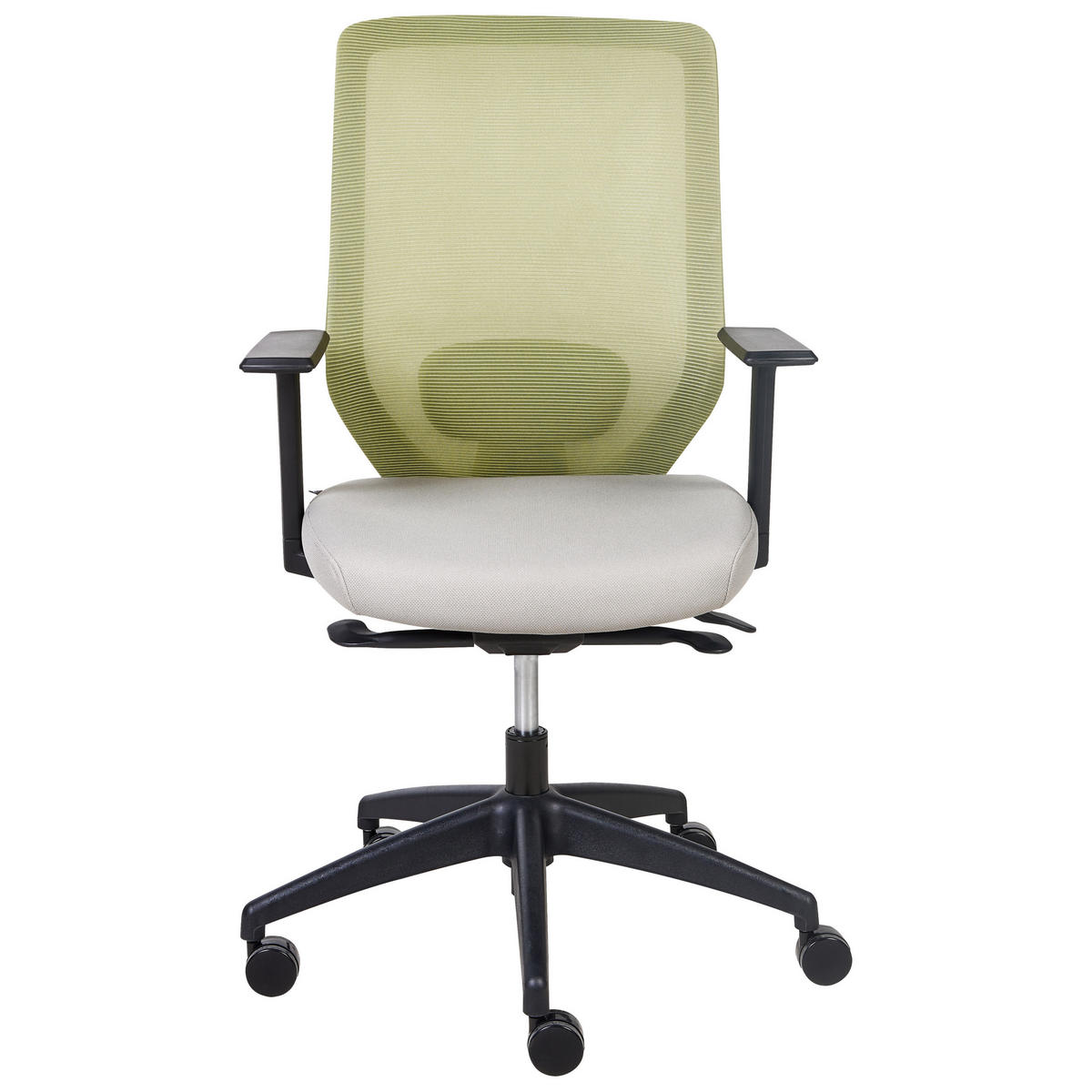 BÜROSTUHL Hellgrün Virtuoso - Schwarz/Grau, Textil (53/97/53cm) - Beliani