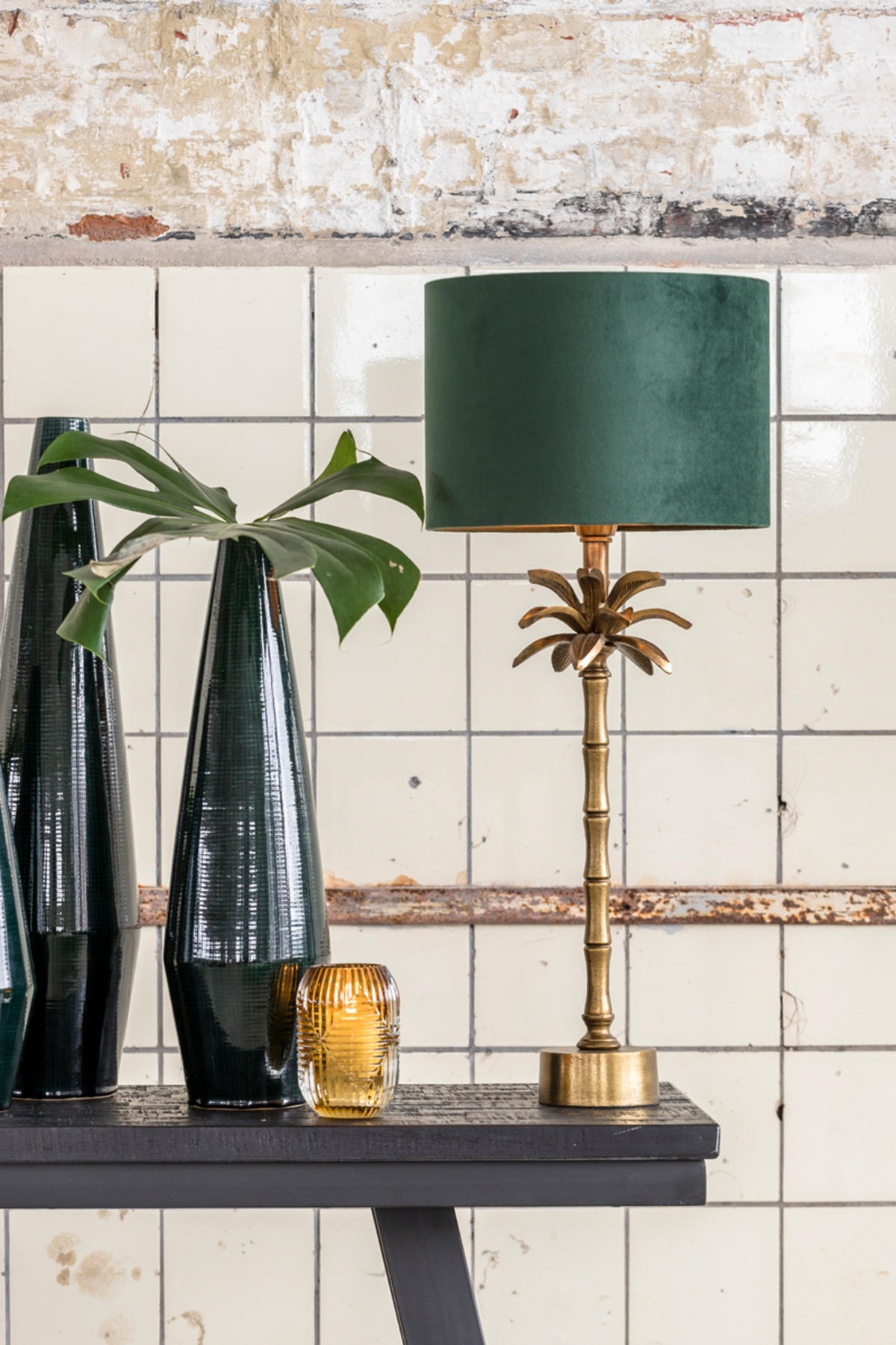 LAMPENFUSS Armata Bronze Ø15/57 cm - Bronzefarben, Metall (15/15/57cm) - Light & Living