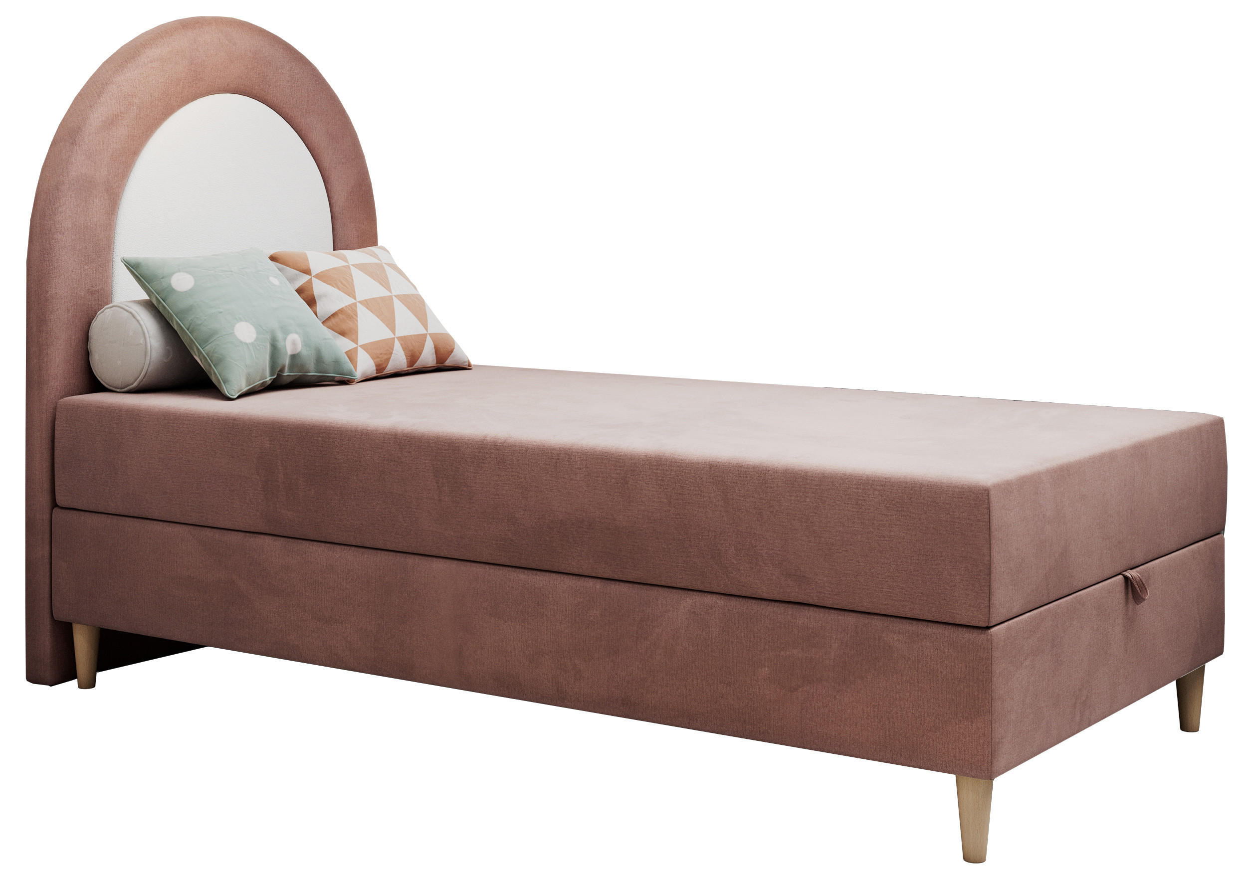 BOXBETT NEST 90/180 Rosa Velvet hydrophob - H3 - Rosa, Holz/Textil (90/180cm) - MKS