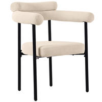 WOHNZIMMER STÜHLE 4st mit Ringsitz und Samtbezug Creme - Beige, Textil (70/84/62cm) - EVRYAE