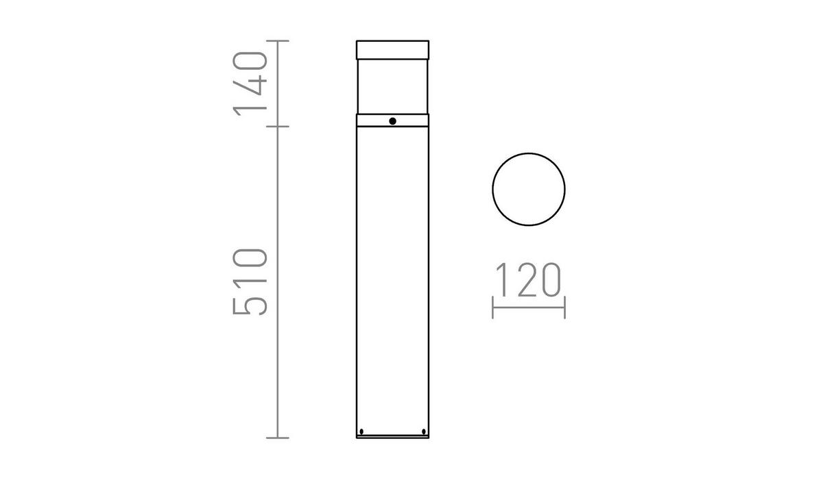 AUSSENLEUCHTE ABAX 65 Anthrazitgrau 15 W IP54 - Grau, Metall (12/12/65cm) - Rendl