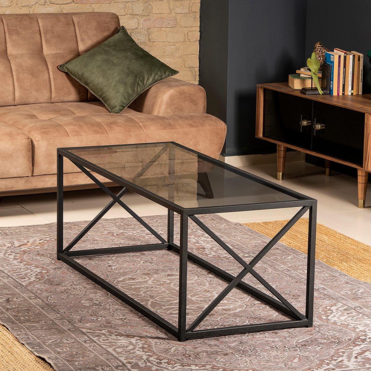 COUCHTISCH Geises Schwarz - Schwarz, Holzwerkstoff (120/50/45cm) - Decorotika
