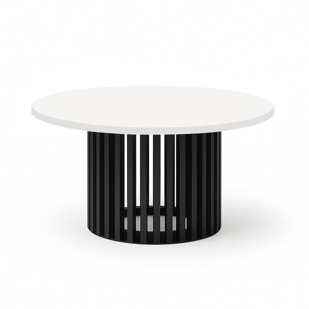 COUCHTISCH DOVER, 75 cm, minimalistisch und zeitlos, Eiche Weiß/Schwarz - Schwarz/Weiß, Holz (40/75/40cm) - Dekori_Interiors