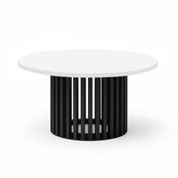 COUCHTISCH DOVER, 75 cm, minimalistisch und zeitlos, Eiche Weiß/Schwarz - Schwarz/Weiß, Holz (40/75/40cm) - Dekori_Interiors