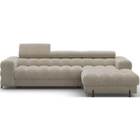 ECKSOFA FELRO mit Schlaffunktion, Bettkasten & verstellbaren Kopfstützen – Modernes Premium-Ecksofa in L-Form - Beige, Kunststoff (181/285cm) - Wohnideebilder