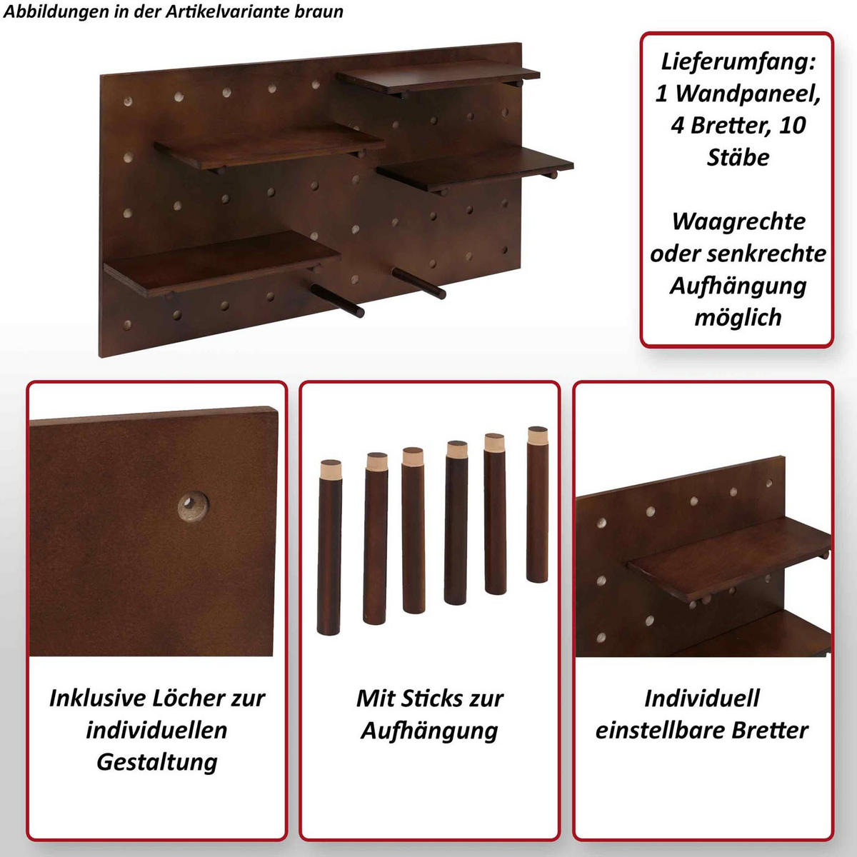 WANDPANEEL Weiß Komplett-Set - Weiß, Holz (50/100/1cm) - Jamb