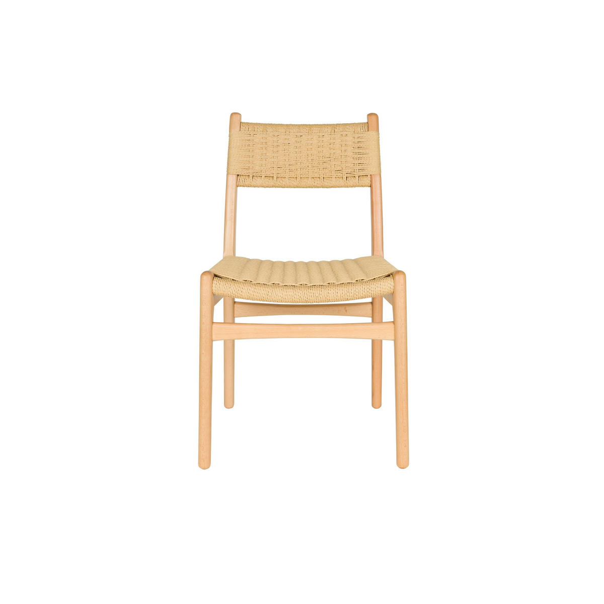 ESSZIMMERSTUHL Cecile Natur - 2 er Set - Beige, Holz (50.5/81/47.5cm) - Dutchbone