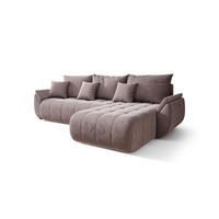 ECKSOFA mit Schlaffunktion TOKYO R Monolith 62 Rechts - Hellbraun, Textil (280/185cm) - Bedante