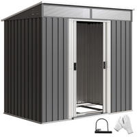 GARTENHAUS Grau 1 Stück - Grau, Kunststoff/Metall (122/181.5/195cm) - GiPP