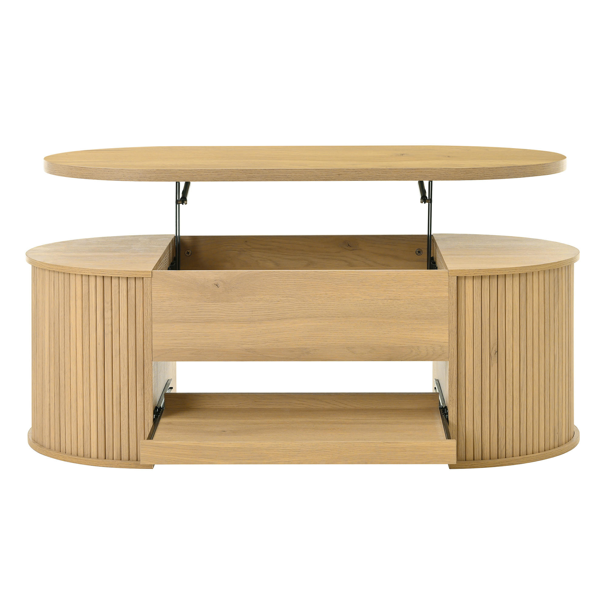 COUCHTISCH 110/55,5/40 cm natur aus MDF mit höhenverstellbarer Tischplatte - Naturfarben, Holzwerkstoff (110/55.5/40cm) - OKWISH