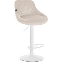 BARHOCKER Lazio Samt 83-104x46x49 cm Creme - Creme, Textil (46/83/49cm) - furnicato