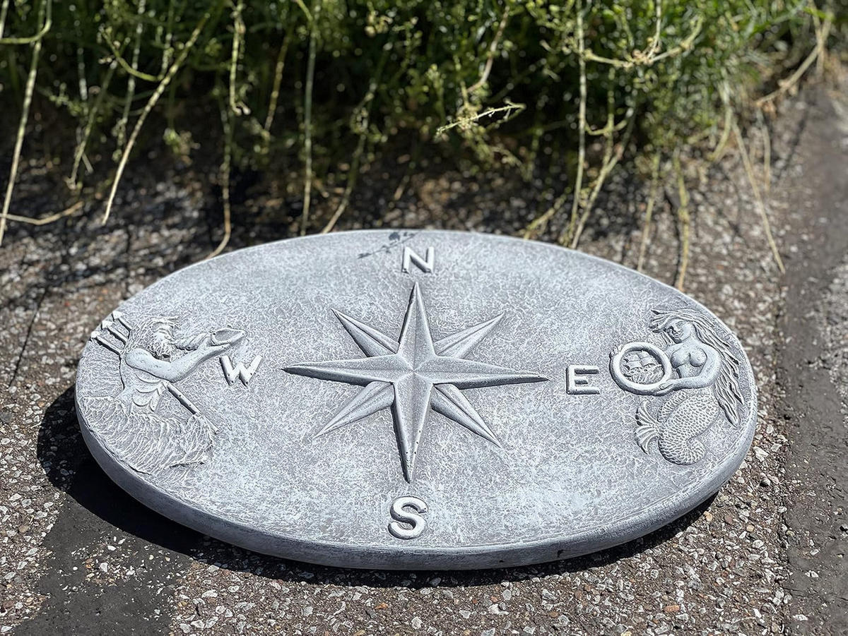 STEINFIGUR Wandrelief Meer Il Mare frostfest massiver Steinguss - Grau, Stein (35/3/22cm) - stoneandstyle