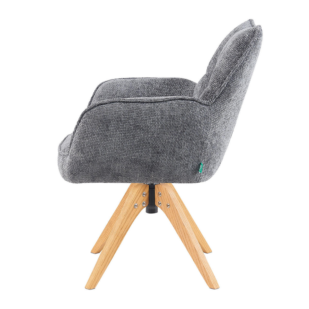 DREHSTUHL Mika-Theo - Honigeiche/Grau, Eichenholz/Holz (59/84/66cm) - DUBI Möbel