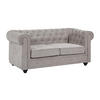 2-SITZER-SOFA - Stoff - Grau - CHESTERFIELD - Grau, Textil (88/72/168cm) - Vente-Unique