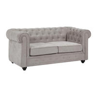 2-SITZER-SOFA - Stoff - Grau - CHESTERFIELD - Grau, Textil (88/72/168cm) - Vente-Unique