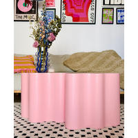 BEISTELLTISCH Rosa Sakami - Pink, Holzwerkstoff (45/40/45cm) - Beliani