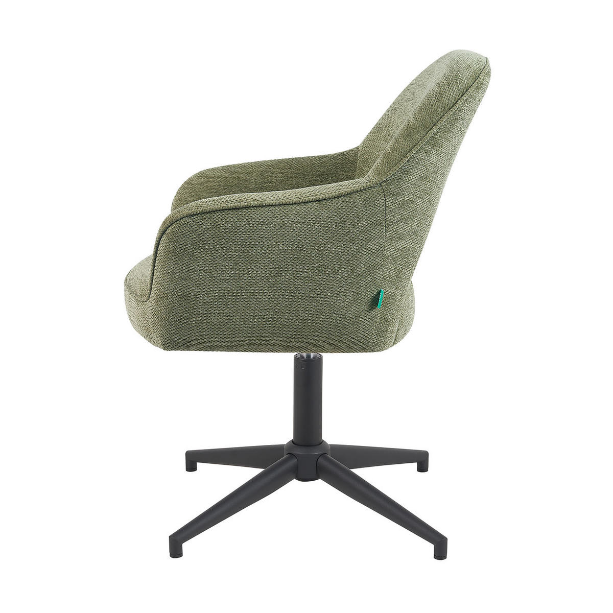 BÜROSTUHL Mika-Bryn - Schwarz/Grün, Textil/Metall (60/84/65cm) - DUBI Möbel