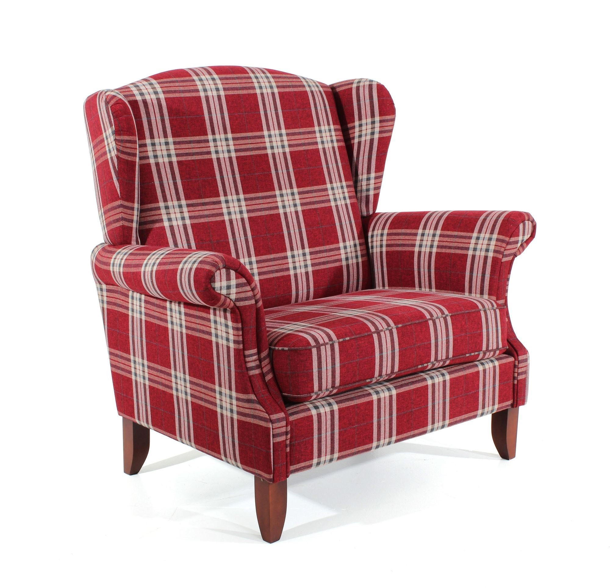 SESSEL XXL Katria Bezug Flachgewebe Buche nussbaum dunkel / rot - Rot, Kunststoff (114/108/81cm) - 58aufmkessel