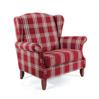 SESSEL XXL Katria Bezug Flachgewebe Buche nussbaum dunkel / rot - Rot, Kunststoff (114/108/81cm) - 58aufmkessel