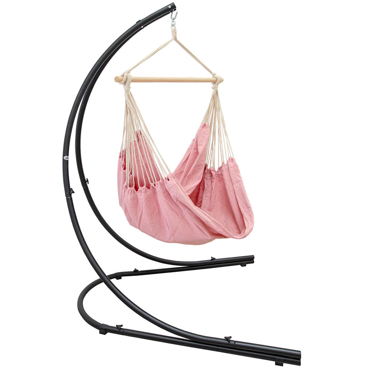 XXL-HÄNGESESSEL inkl. Gestell, 210 cm, Rosa - Rosa, Textil (140/210/160cm) - Amanka