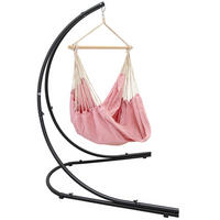 XXL-HÄNGESESSEL inkl. Gestell, 210 cm, Rosa - Rosa, Textil (140/210/160cm) - Amanka