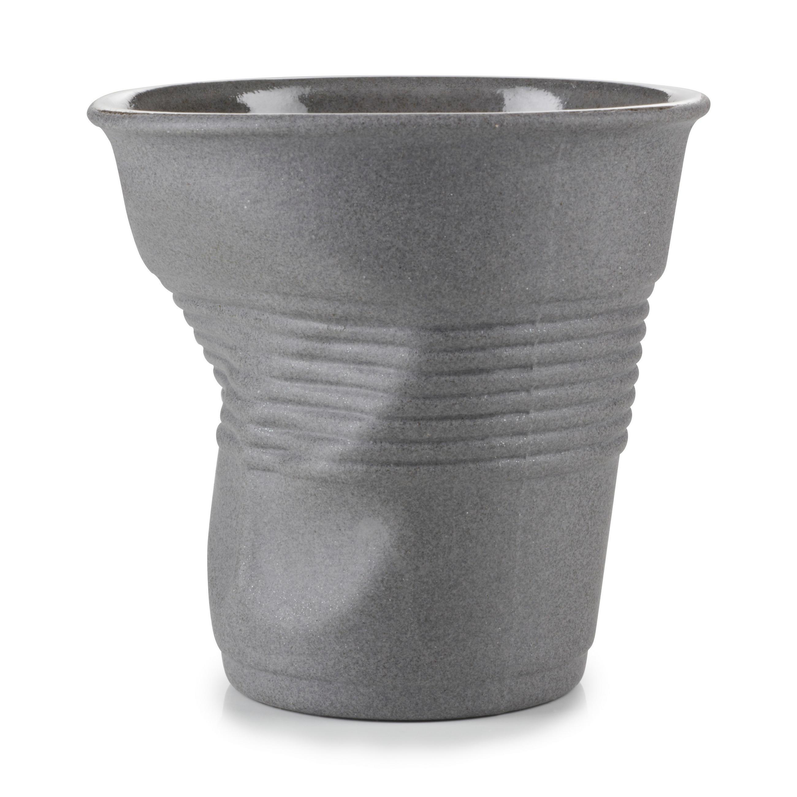 KNICKBECHER Cappuccino 0,18l wie 100% Recyclay - Grau, Keramik (0.18L) - Revol Porcelaine France