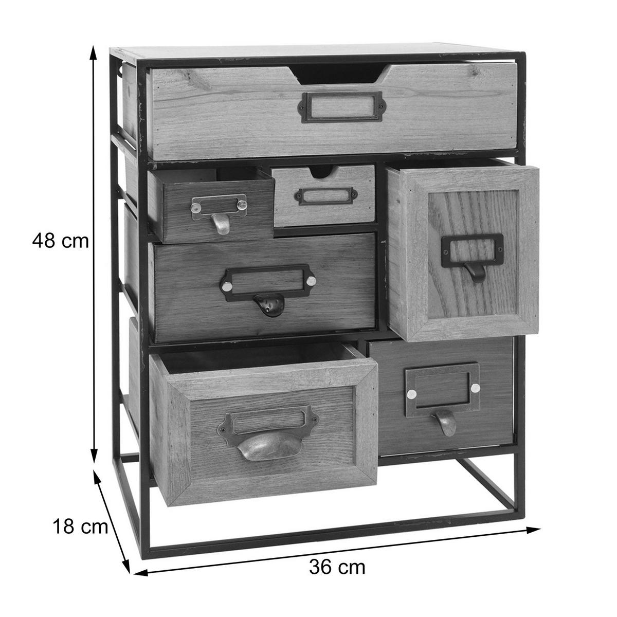 TISCHKOMMODE Braun - Braun, Holz (36/48/18cm) - MCW