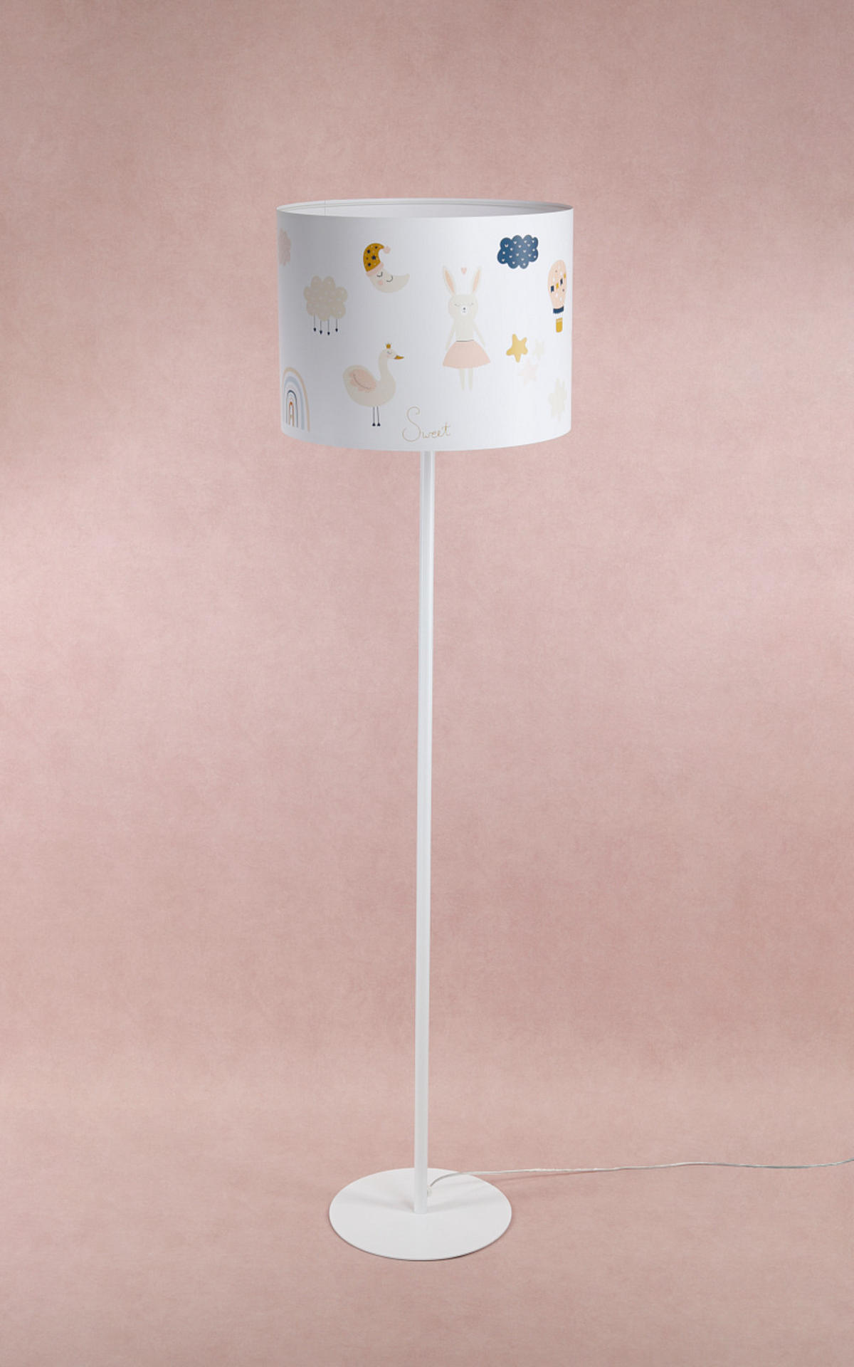 STEHLAMPE Bunt 40/30 cm - Multicolor/Weiß, Kunststoff (30/40/30cm) - KUNSTLOFT
