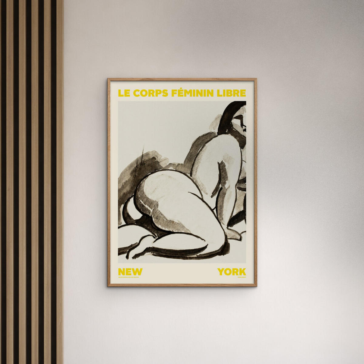 POSTER Arch Atelier - Féminin Libre 01 - Gelb, Papier (70/100/0.1cm) - Poster&Frame