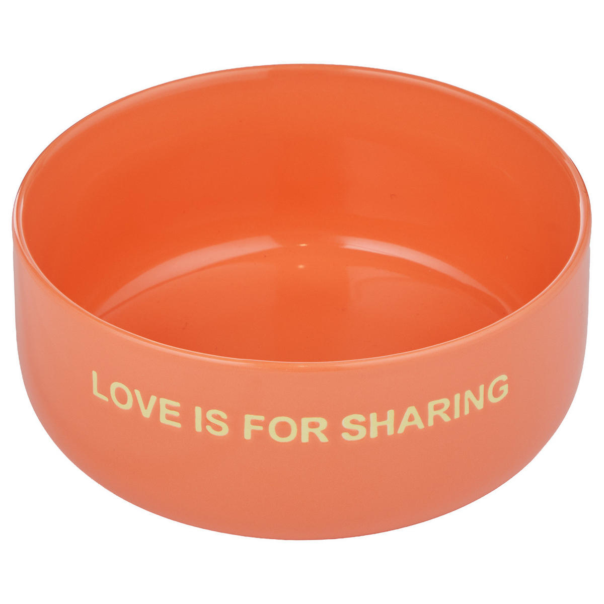 SCHÜSSEL (4er-Set) Good Vibes Love is For Sharing 720 ml - Orange, Keramik (15/15/6cm) - Butlers