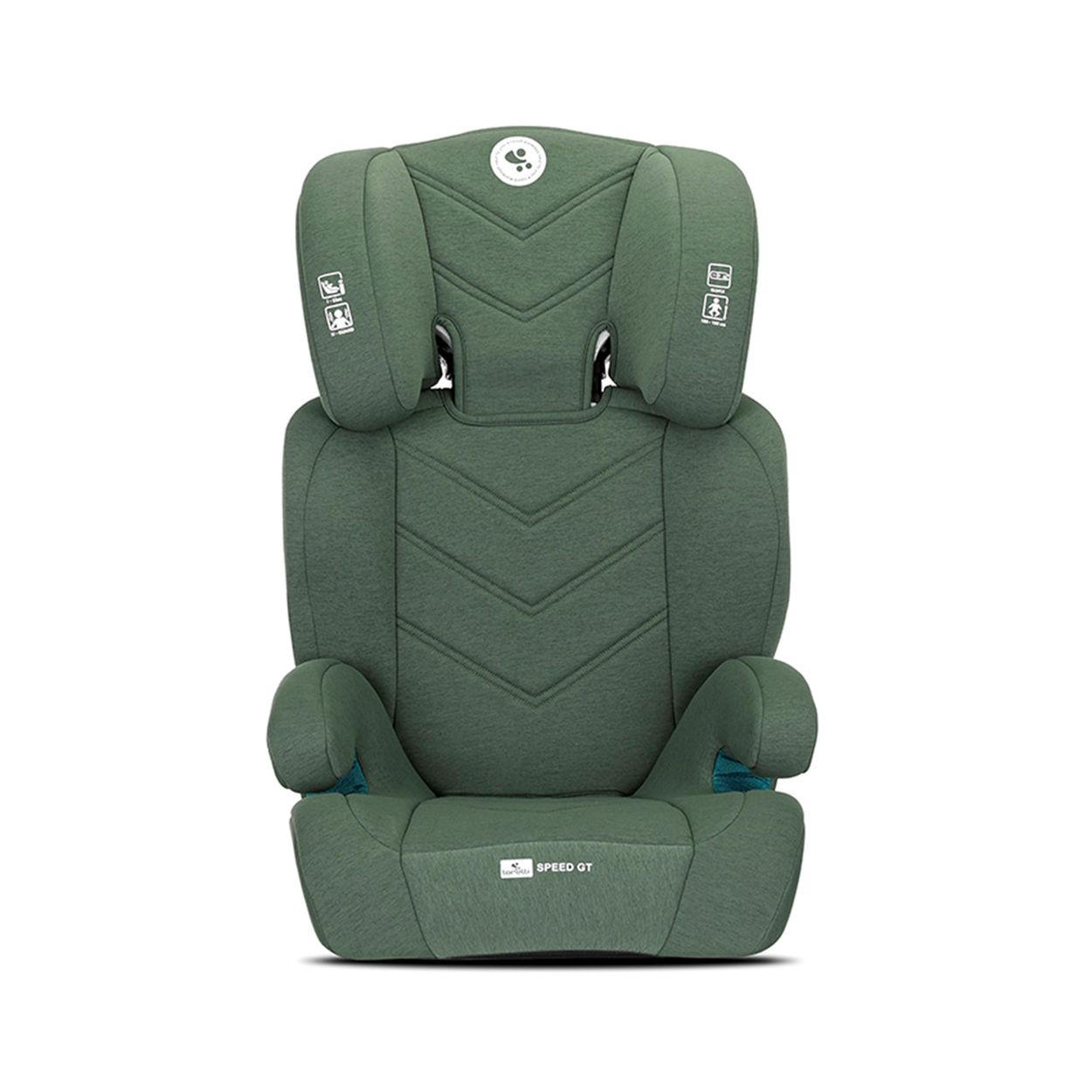 KINDERSITZ Speed GT i-Size grün (100-150cm) Gruppe 2/3 Isofix Kopfstütze - Grün, Textil (47/84/44cm) - Lorelli