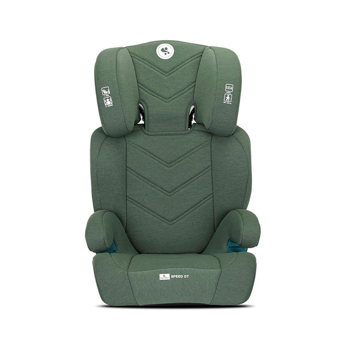 KINDERSITZ Speed GT i-Size grün (100-150cm) Gruppe 2/3 Isofix Kopfstütze - Grün, Textil (47/84/44cm) - Lorelli