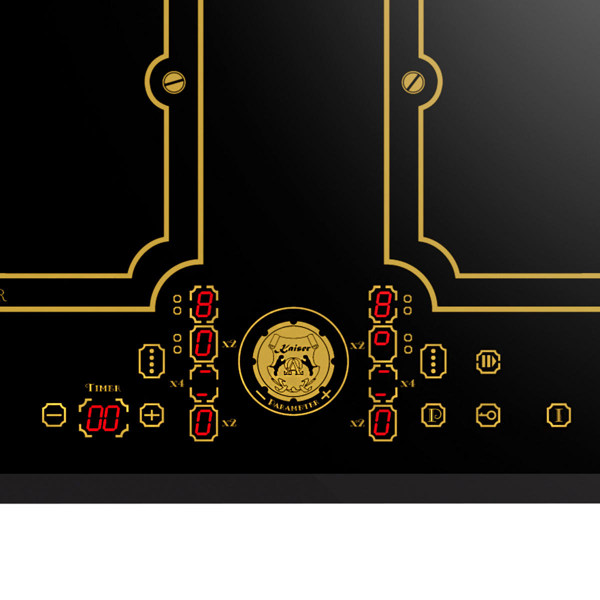 BACKOFEN-SET Elektro Einbaubackofen, 60 cm EH 6355 Em+ KCT 6192 Fi Em Induktionskochfeld 60 cm - Schwarz, Metall (59.4/59.4/57.5cm) - Kaiser Küchengeräte