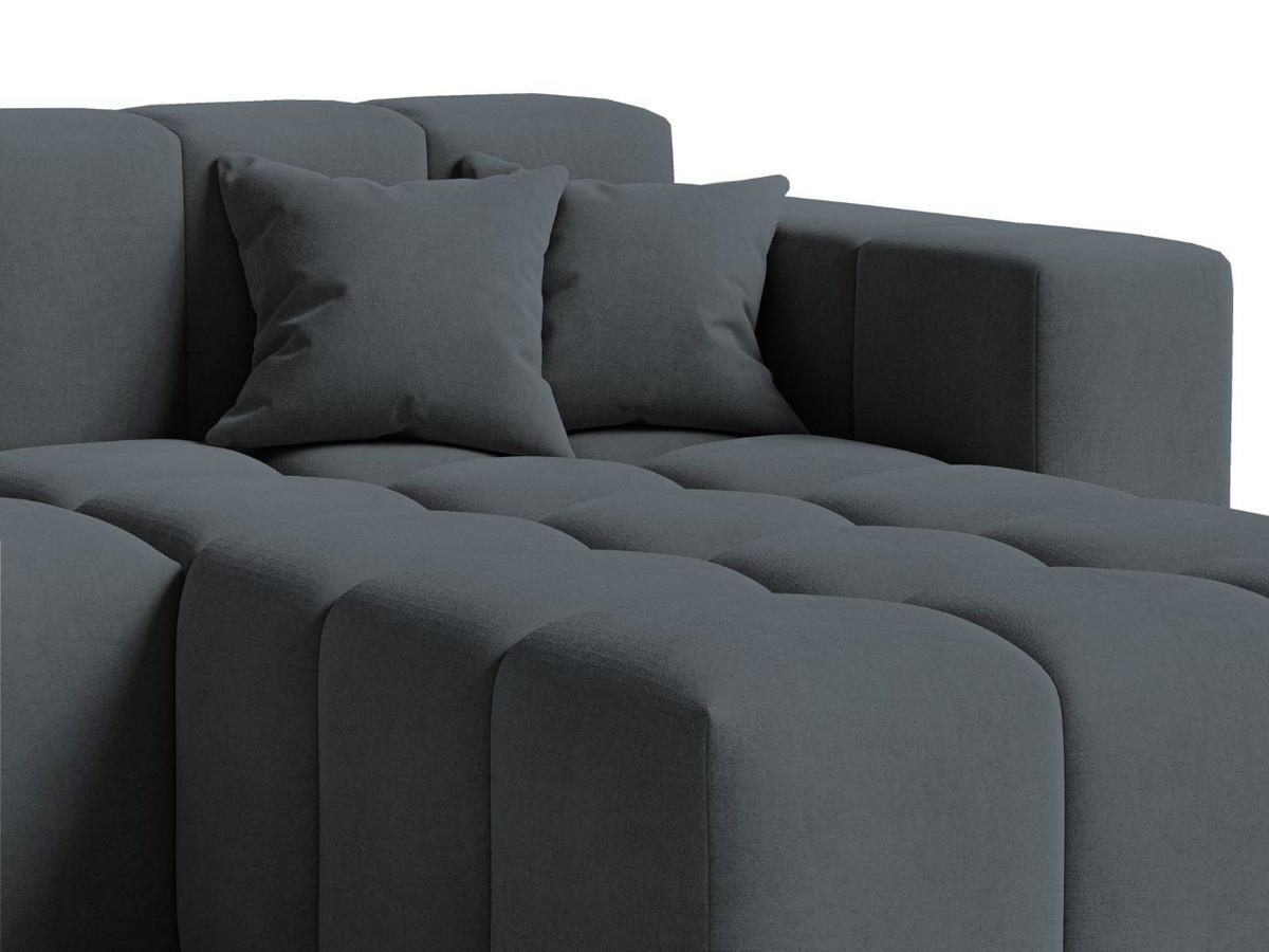 ECKSOFA Loopo Dunkelgrau Rechts - Dunkelgrau, Holz/Textil (265/180cm) - Graingold