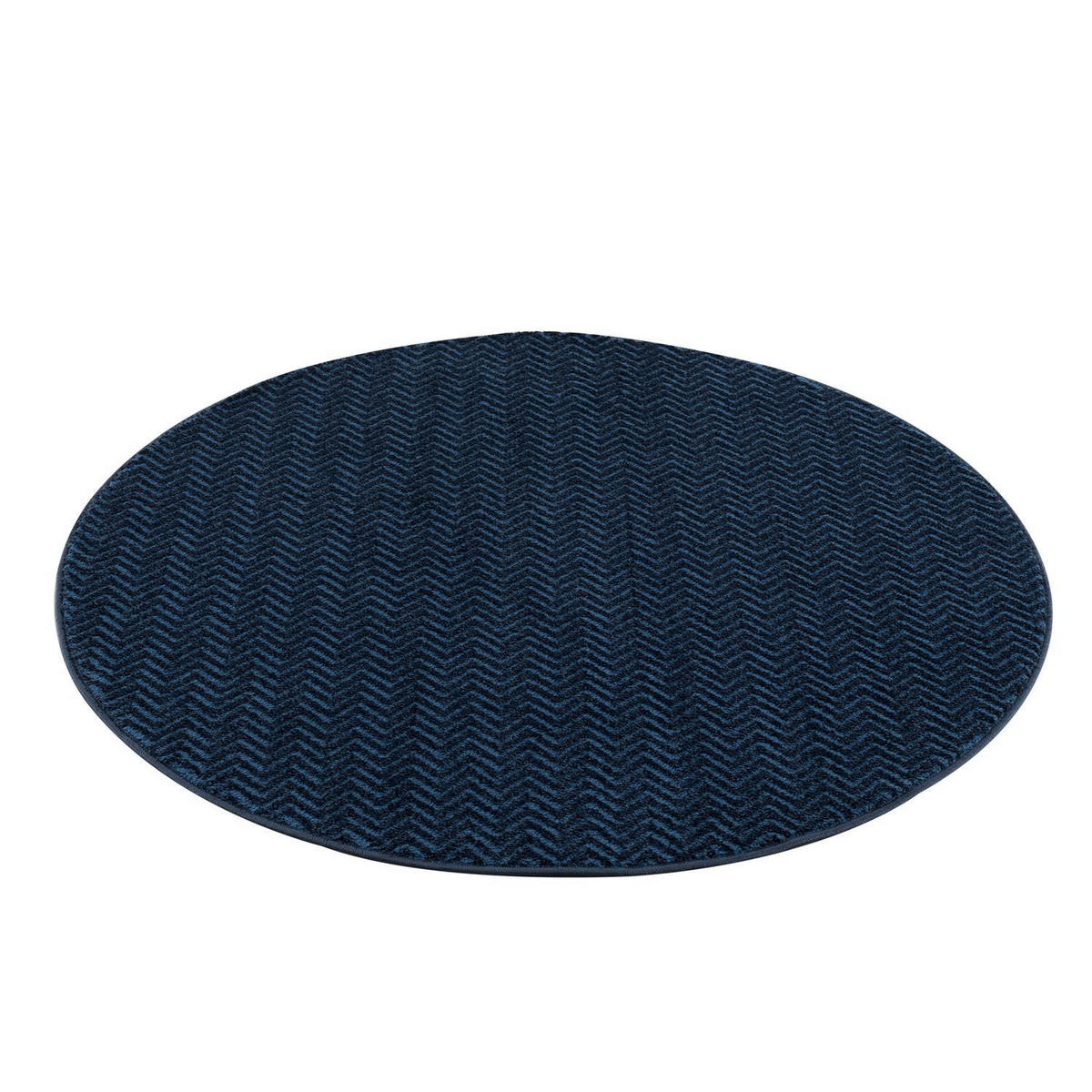 KURZFLOR-TEPPICH Fancy 805 Blau 200x200 cm rund - Blau, Textil (200/200cm) - carpet city