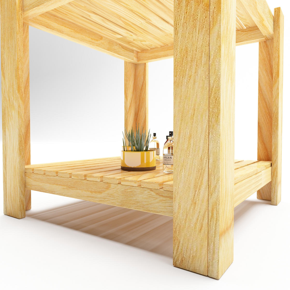 KONFERENČNÍ STOLEK Malax 54/54/45 cm - přírodní, dřevo (54/54/45cm) - [en.casa]