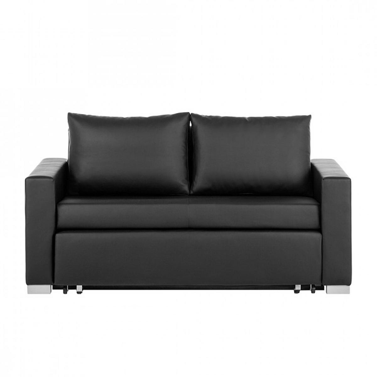 SCHLAFSOFA - Silberfarben/Schwarz, Kunststoff (193/90/90cm) - home24